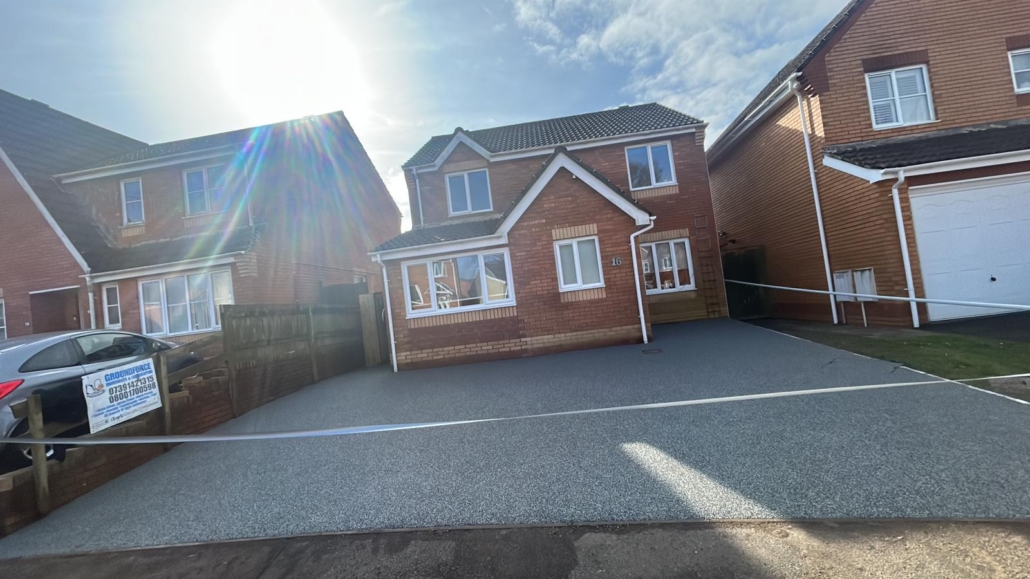 resin driveway completed in Church Village