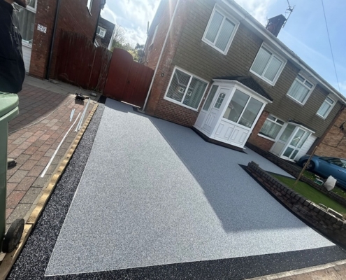 resin driveway completed in Caerphilly with Vuba Sub-Base